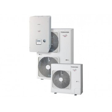 Αντλία Θερμότητας  Toshiba Estia 8kw HWS804H-E(1ph)/HWS804XWHM3-E(1ph) 3Kw αντίσταση INVERTER